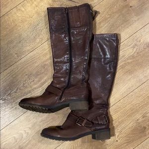 brown knee high boots